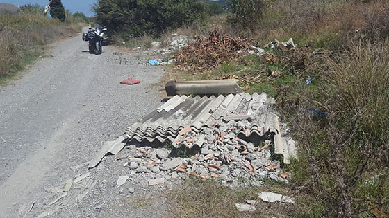 Terme Vigliatore. Sequestrate due discariche abusive di eternit nel torrente Mazzarrà