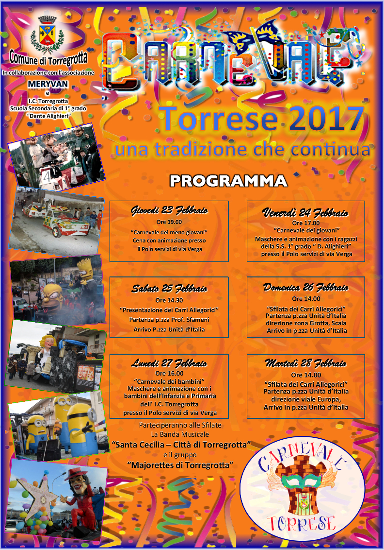 Carnevale Torrese 2017, tutti gli eventi in programma