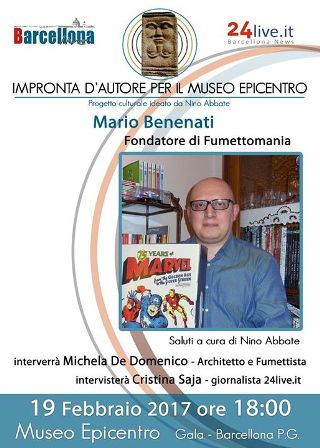 Barcellona. Mario Benenati prossimo protagonista di “Impronta d’Autore per l’Epicentro”
