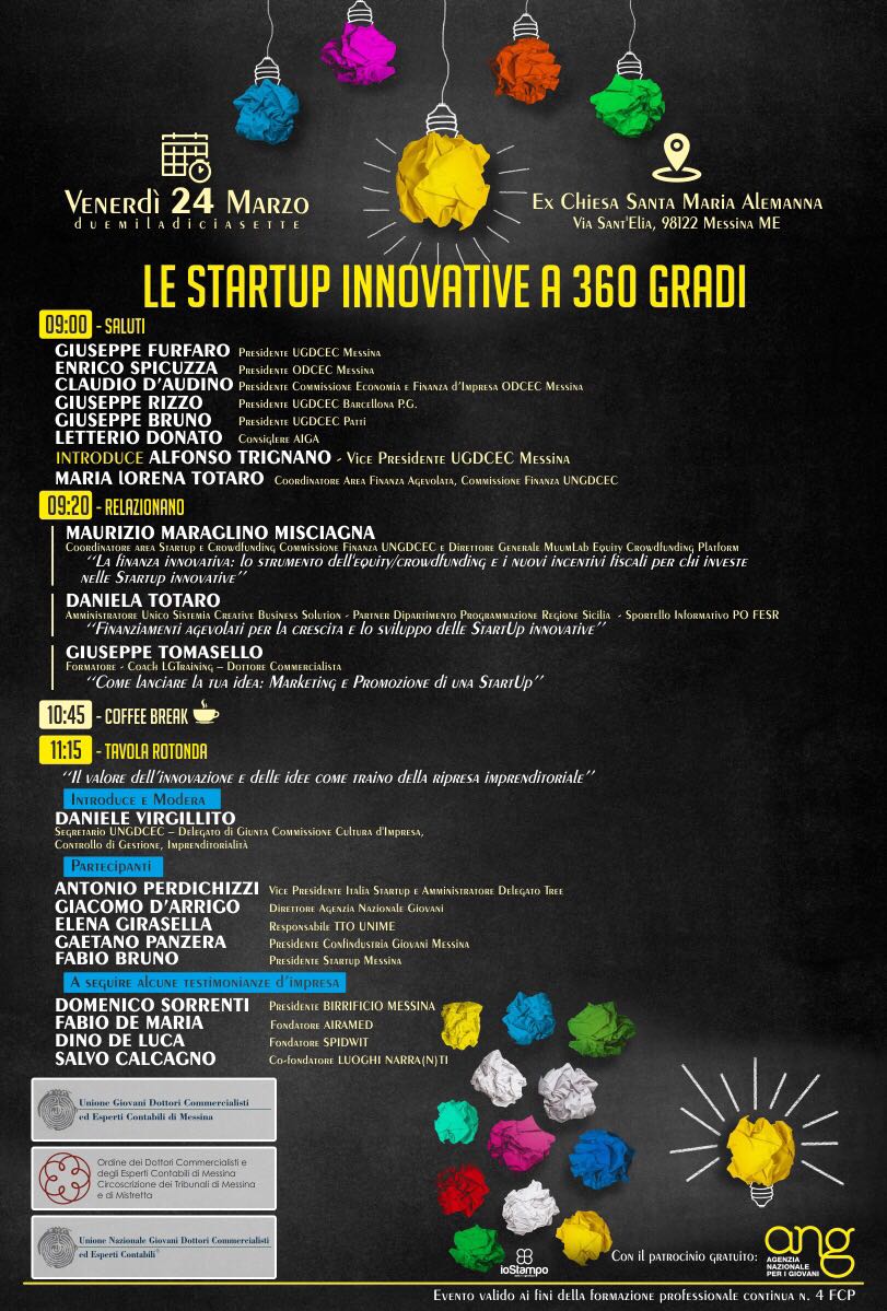 Messina. Startup innovative a 360 gradi