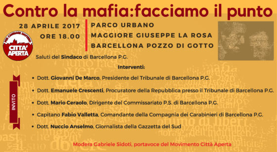 Barcellona. Convegno “Contro la Mafia: facciamo il punto”