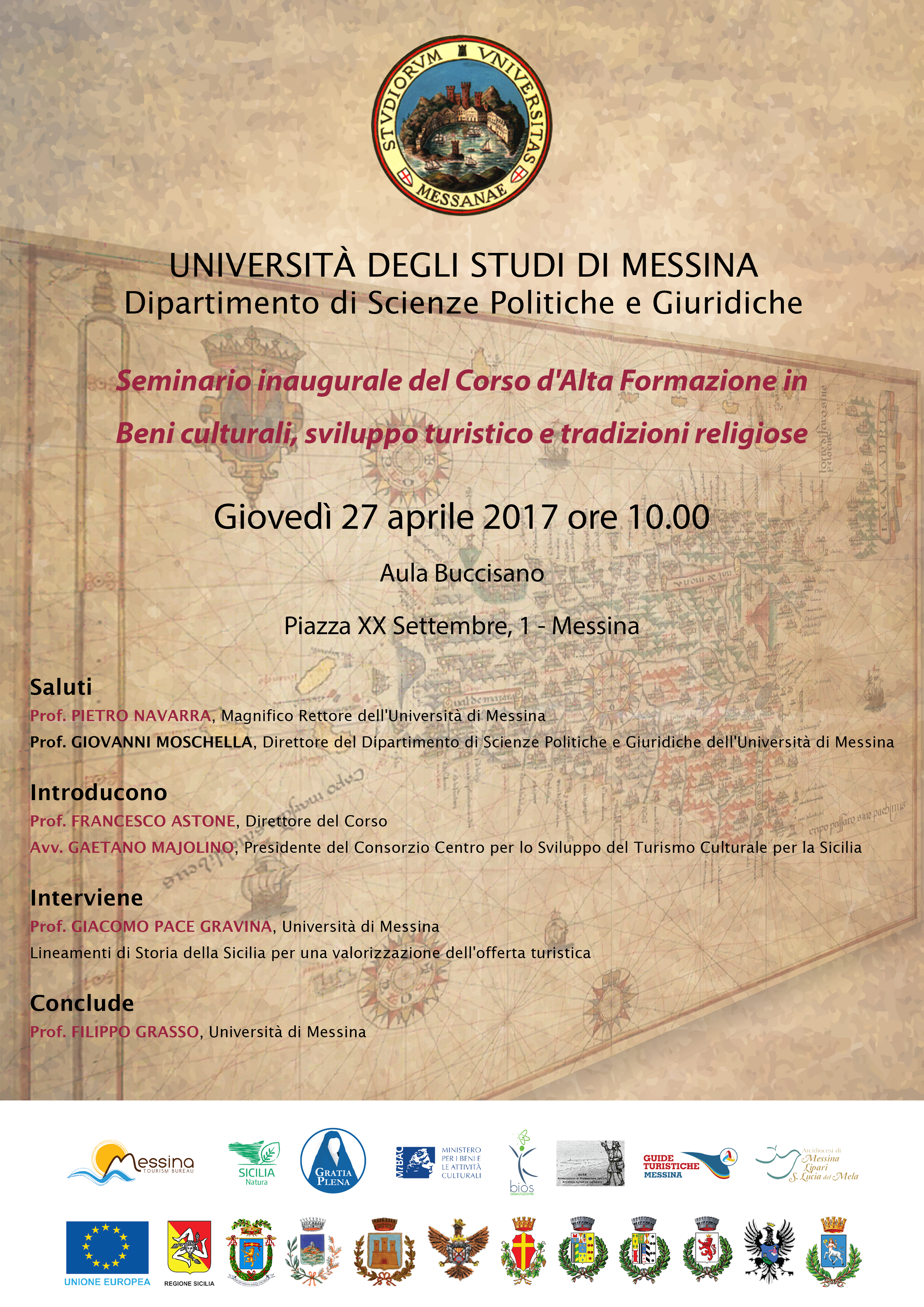 Seminario inaugurale Corso d’Alta Formazione in “Beni culturali, sviluppo turistico e tradizioni religiose”