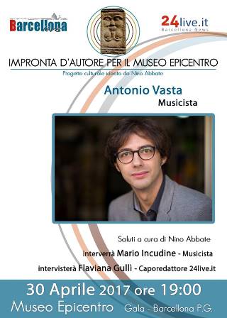 Barcellona. Il musicista Antonio Vasta ad “Impronta d’Autore per il Museo Epicentro”