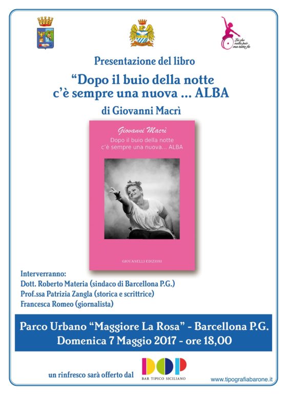 Barcellona. Presentazione del libro “Dopo il buio della notte c’è sempre una nuova…ALBA” di Giovanni Macrì