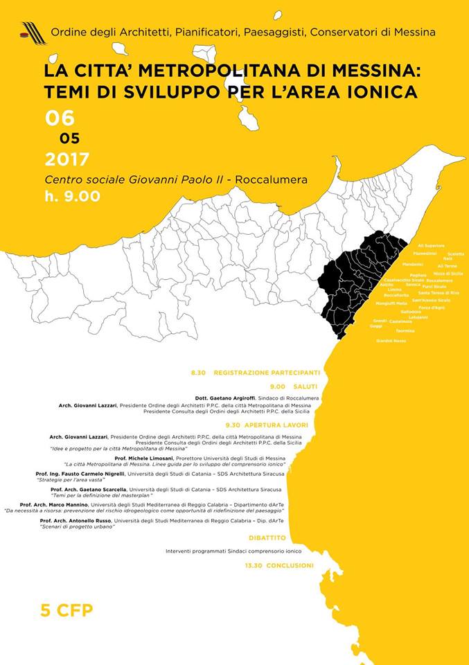 Roccalumera. “La città metropolitana di Messina: temi di sviluppo per l’area ionica”