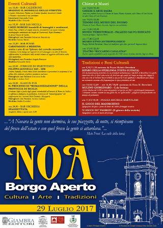 Novara di Sicilia. Il 29 luglio “NOÀ – Borgo Aperto”, un’intera giornata fra Cultura, Arte e Tradizioni
