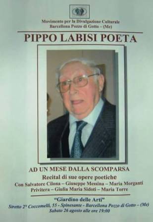 Barcellona. Recital in memoria del compianto Prof. Pippo Labisi