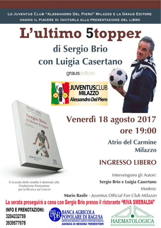 Calcio. Sergio Brio allo Juventus Official Fan Club Milazzo “Alessandro Del Piero”