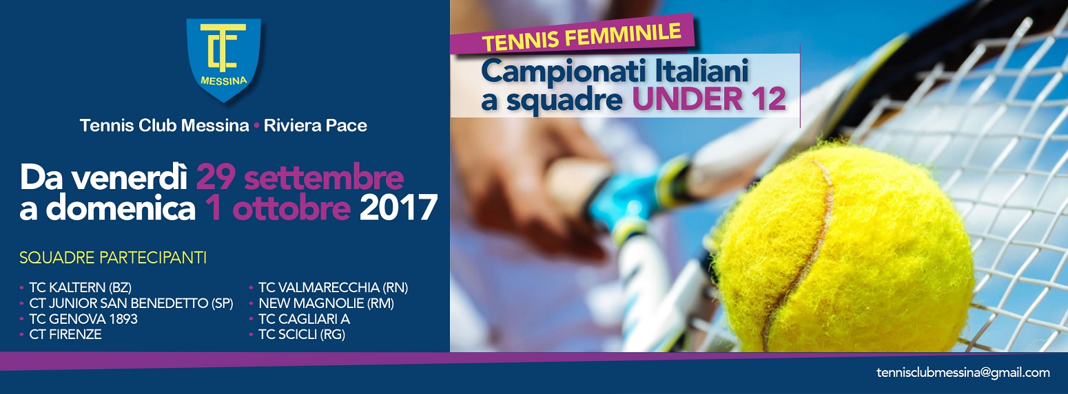 Messina. Al via fase finale dei campionati italiani di tennis a squadre femminili under 12