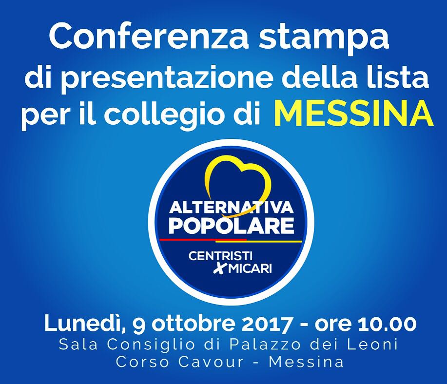 Regionali. Presentazione di Alternativa popolare – Centristi per Micari