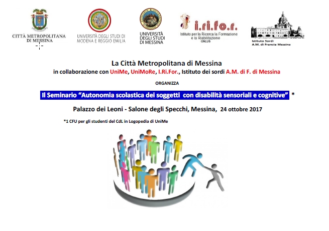 Palazzo dei Leoni. Seminario su “Autonomia scolastica dei soggetti con disabilità sensoriali e cognitive”