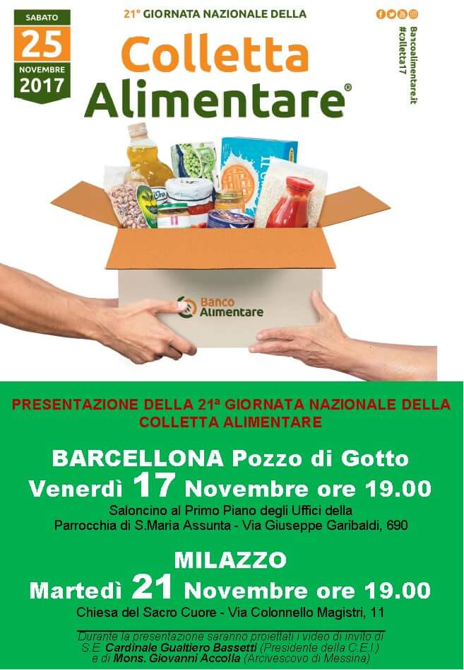 Presentata a Barcellona Pozzo di Gotto la XXI Giornata Nazionale della Colletta Alimentare