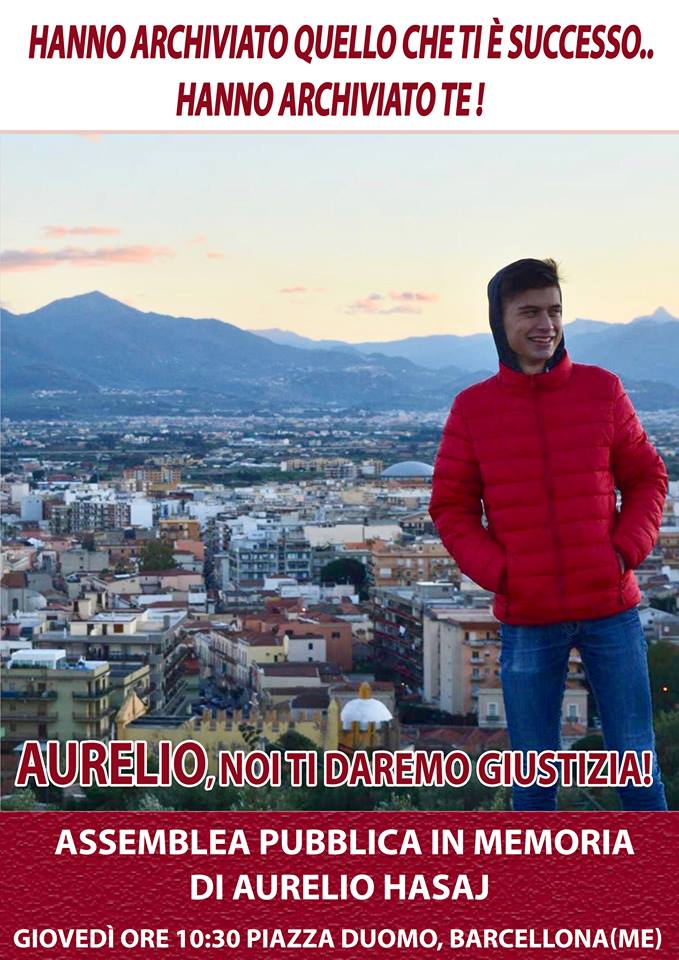 Barcellona PG. Morte di Aurelio Hasaj, assemblea pubblica giovedì: “Chiediamo verità e rispetto”