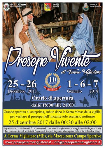 Terme Vigliatore. Il Presepe Vivente dell’ACS ‘La Zagara’, 10° anniversario tra tradizione e nuovi scenari e diverse sorprese