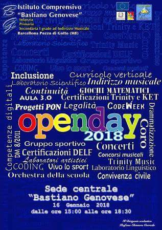 Barcellona PG. Open Day all’Istituto Comprensivo “Bastiano Genovese”