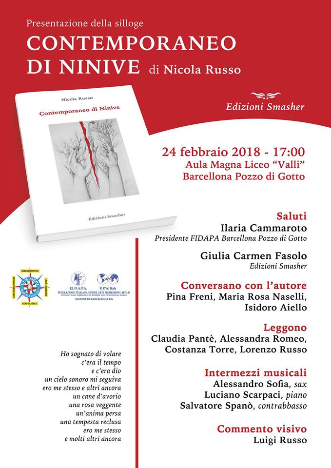 Barcellona PG. Al Liceo Classico Valli presentazione di “Contemporaneo di Ninive” di Nicola Russo