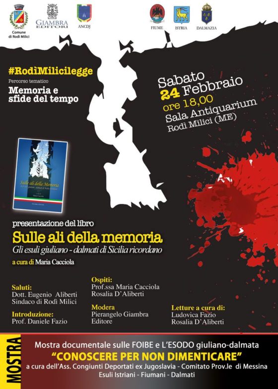 Rodì Milici. Presentazione libro “Sulle ali della memoria”, al via seconda edizione di #RodìMilicilegge