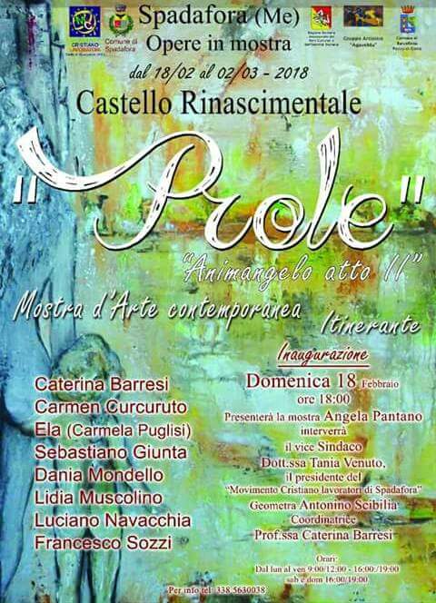 Spadafora. La mostra collettiva  “Prole” al Castello Rinascimentale