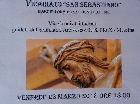 Barcellona PG. Venerdì 23 marzo torna la Via Crucis Cittadina