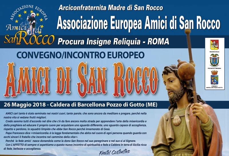 Barcellona PG. Più di 4000 pellegrini da tutta Italia, per l’Incontro Europeo ‘Amici di San Rocco’ a Calderà