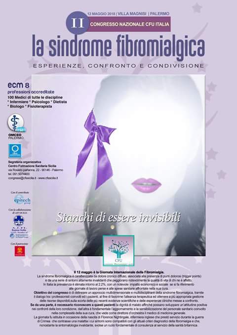 Oggi è la Giornata Mondiale della Fibromialgia. Convegno Nazionale CFU/Italia a Palermo