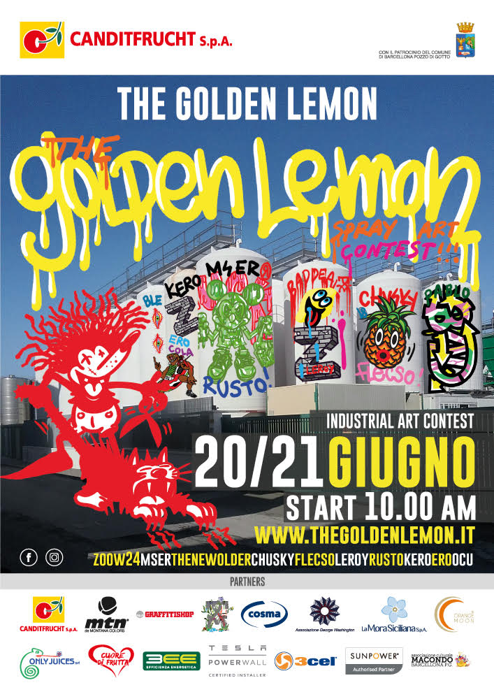 Barcellona PG. ‘The Golden Lemon’, evento unico di Street art, musica e talento