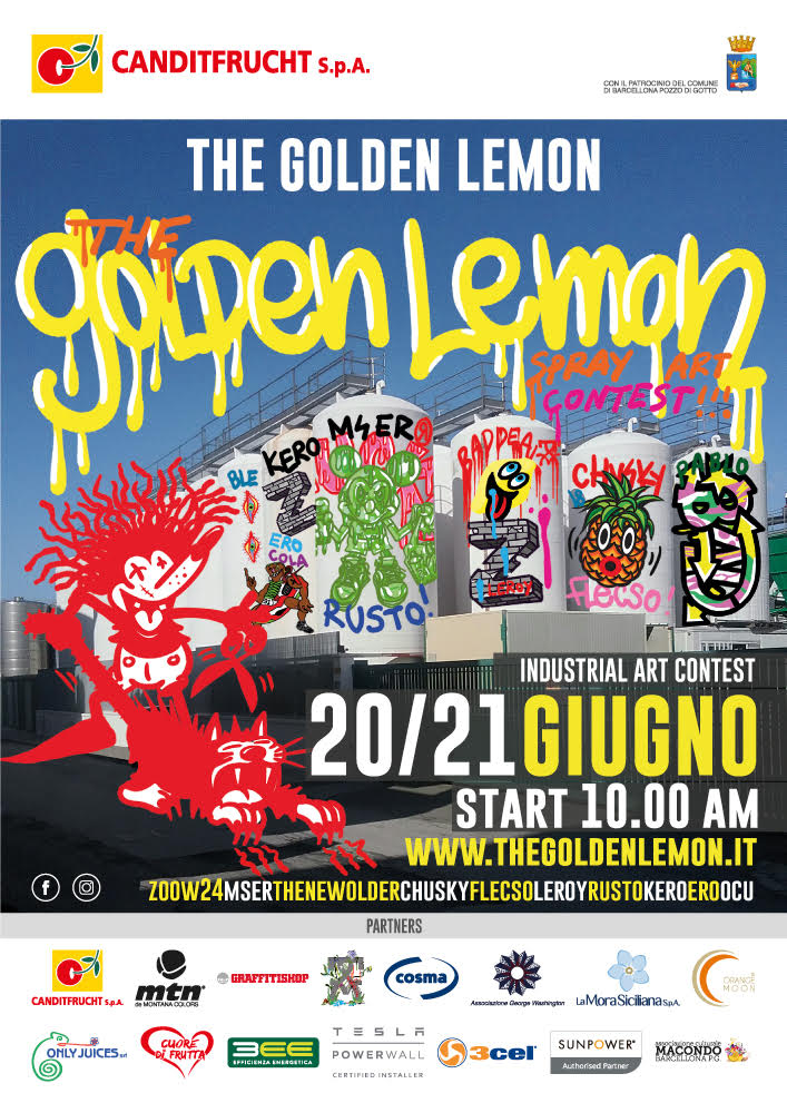 Barcellona PG. Sale l’attesa per ‘The Golden Lemon’, 10 artisti per dare colore e anima ai silos Canditfrucht