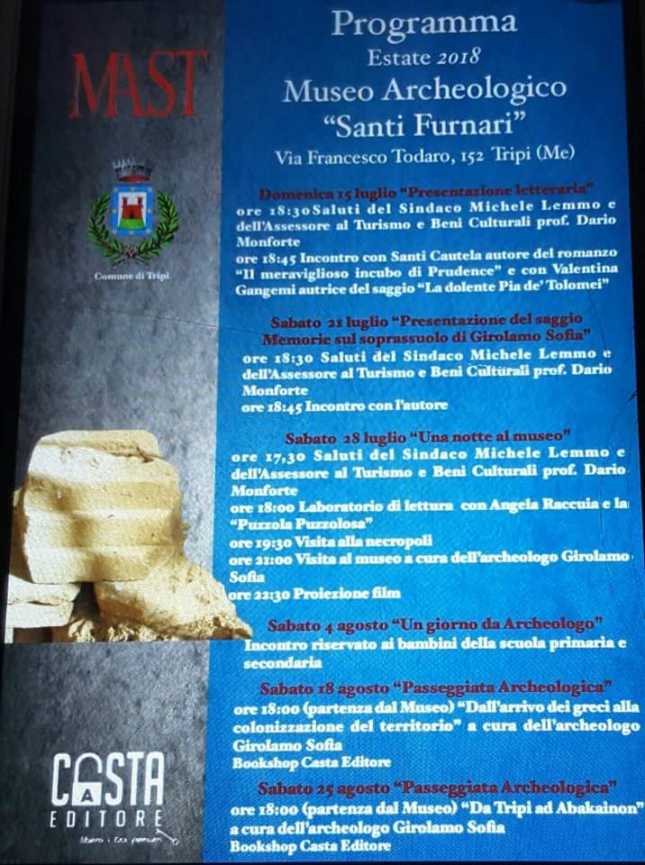 Tripi. L’Estate 2018 al Museo Archeologico “Santi Furnari”