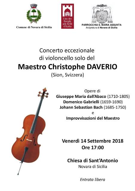 Novara di Sicilia. Il Maestro Christophe Daverio in concerto nella Chiesa di Sant’Antonio