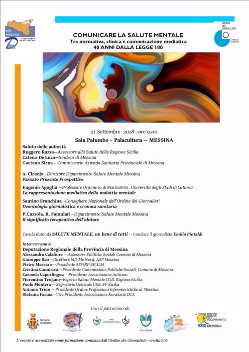 ‘Comunicare la Salute Mentale’, tra normativa, clinica e comunicazione mediatica a 40 anni dalla legge 180