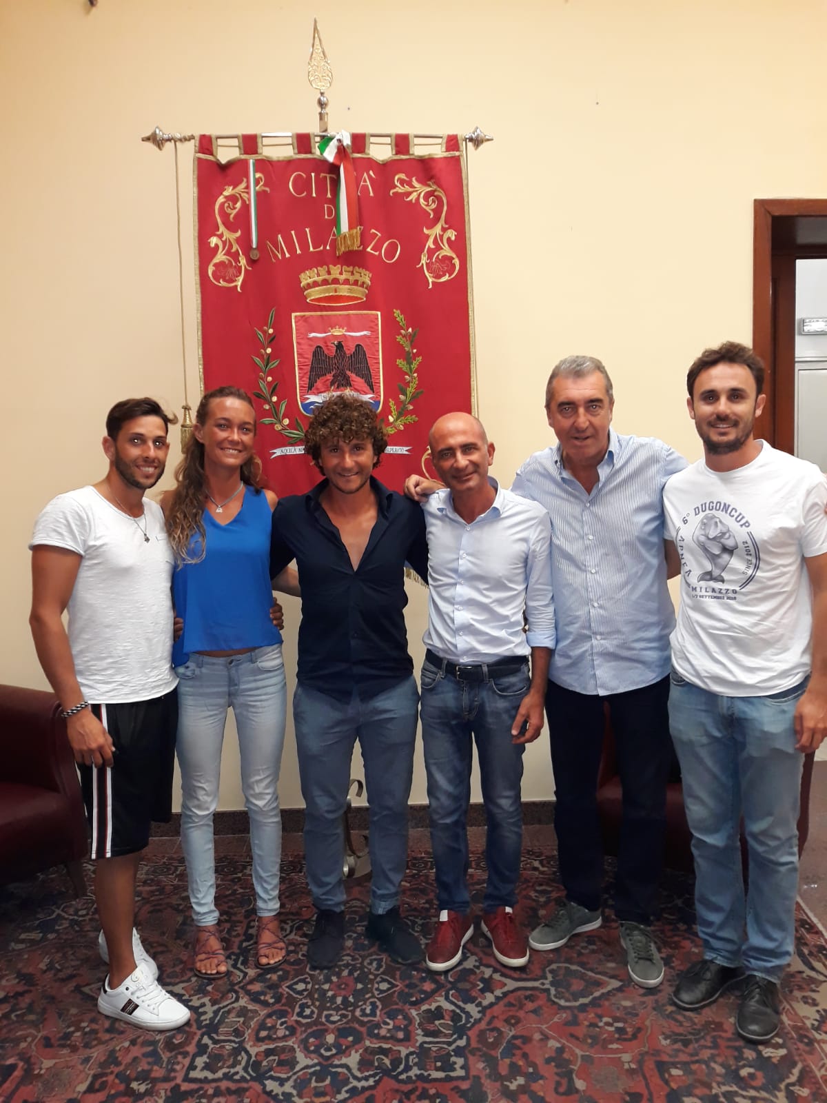 Milazzo. Comune, incontro con i due atleti del record di apnea