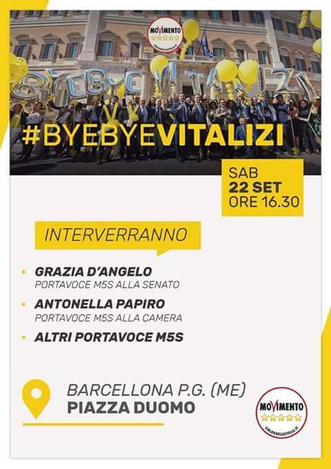 Barcellona PG. Il meetup “Barcellona in MoVimento” in Piazza Duomo con la Sen. Grazia D’Angelo e l’On. Antonella Papiro per “Bye bye Vitalizi”