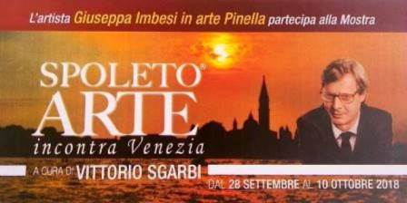 La pittrice Pinella Imbesi partecipa alla Mostra “Spoleto Arte incontra Venezia” a cura di Vittorio Sgarbi