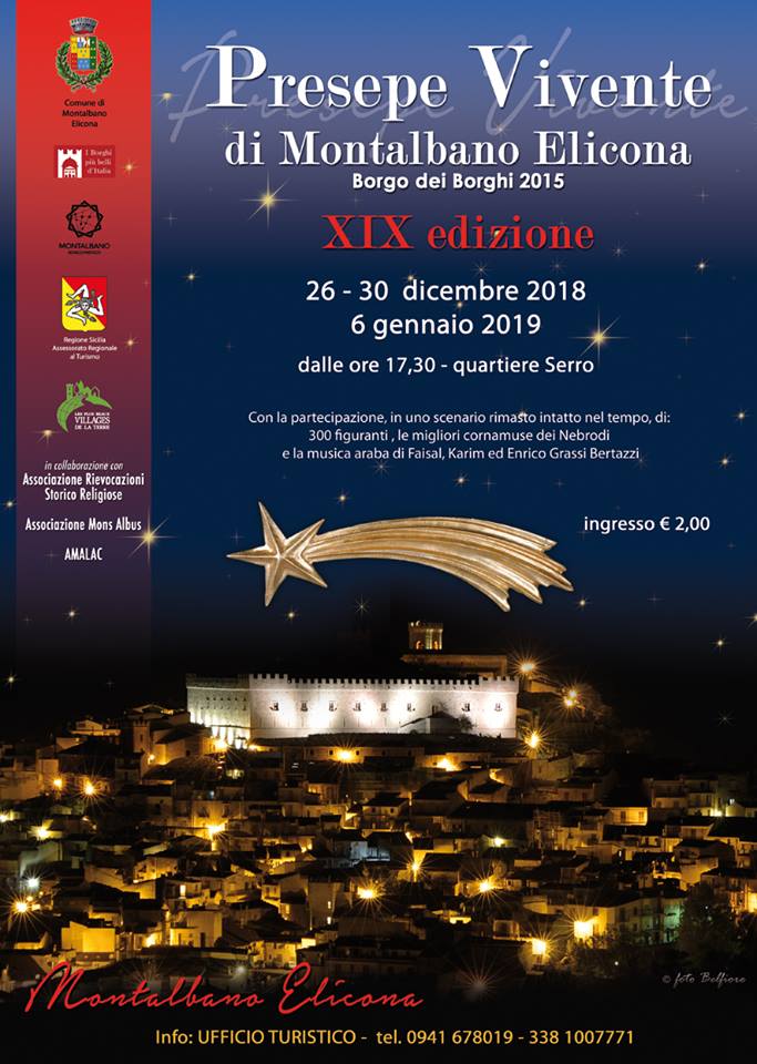 Montalbano Elicona. Al via la XIX edizione del Presepe Vivente, in programma il 26, 30 dicembre e 6 gennaio