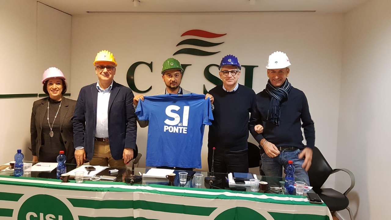 Filca Cisl Messina per il Si Ponte: un’infrastruttura che risolleverebbe le sorti del comparto edile