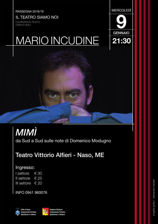 Naso. Mario Incudine festeggia Domenico Modugno al Teatro Alfieri