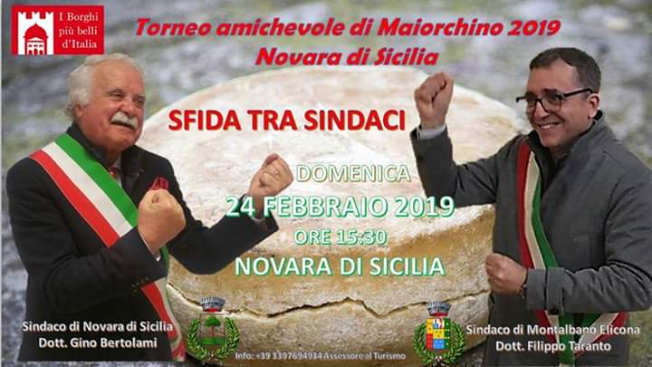 Novara di Sicilia. I sindaci Gino Bertolami e Filippo Taranto si sfidano in una “speciale” Gara di Maiorchino