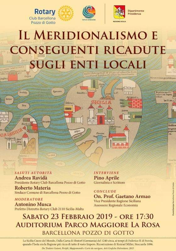 Barcellona PG. Il Convegno “Il Meridionalismo e conseguenti ricadute sugli Enti Locali” al Parco Urbano 