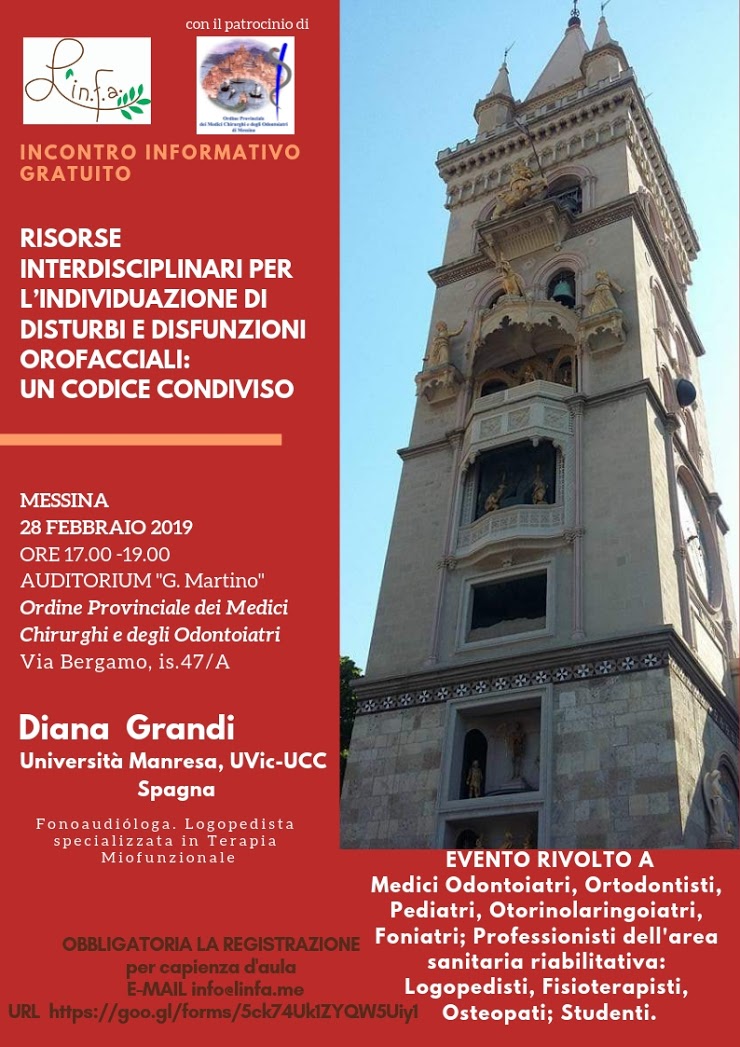 Messina. L’ Incontro Informativo “Risorse Interdisciplinari per l’individuazione di Disturbi e Disfunzioni Orofacciali: Un Codice Condiviso”