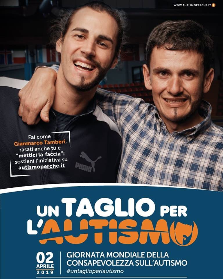 Al via campagna #Un taglio per l’Autismo, il Campione Giammarco Tamberi: Testimonial della Giornata Mondiale dell’Autismo