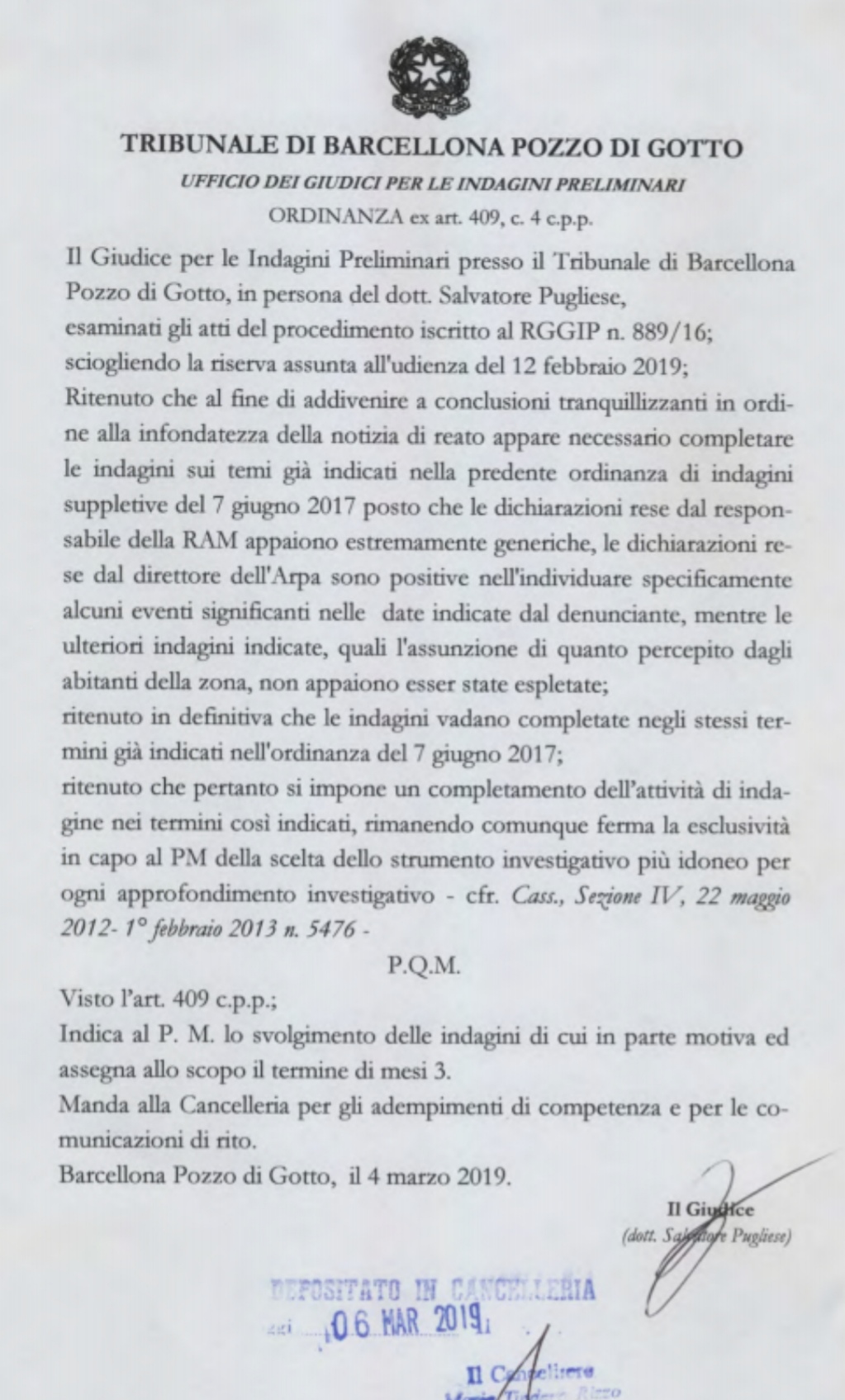 Milazzo. Processo RAM, soddisfazione da CAD Sociale: “Accolto secondo provvedimento”