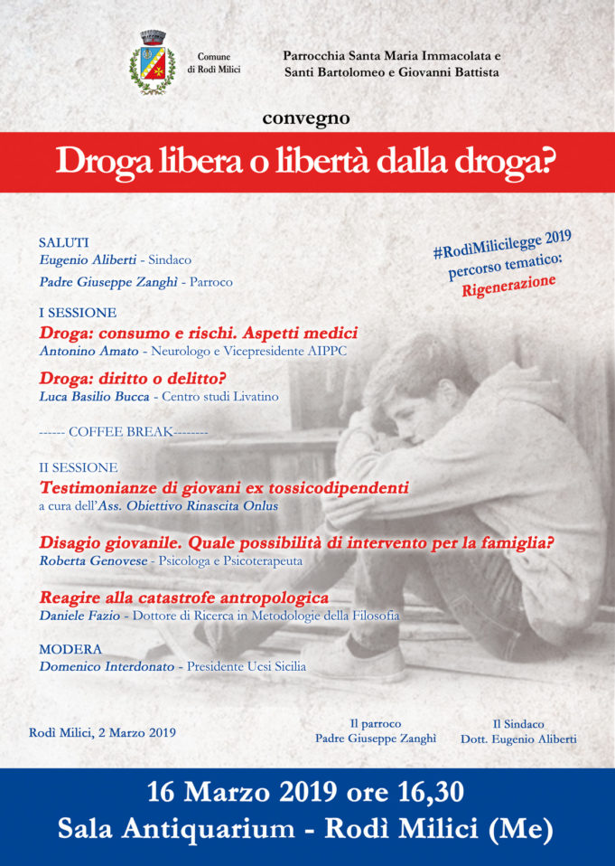 Rodì Milici. Convegno sulla droga, al via terza edizione #RodìMilicilegge