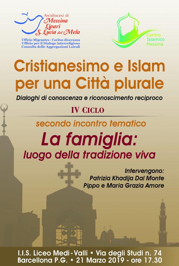Barcellona PG. “Cristianesimo e Islam per una Città plurale. ‘La Famiglia’ luogo della tradizione viva” all’ I.I.S. Liceo Medi – Valli