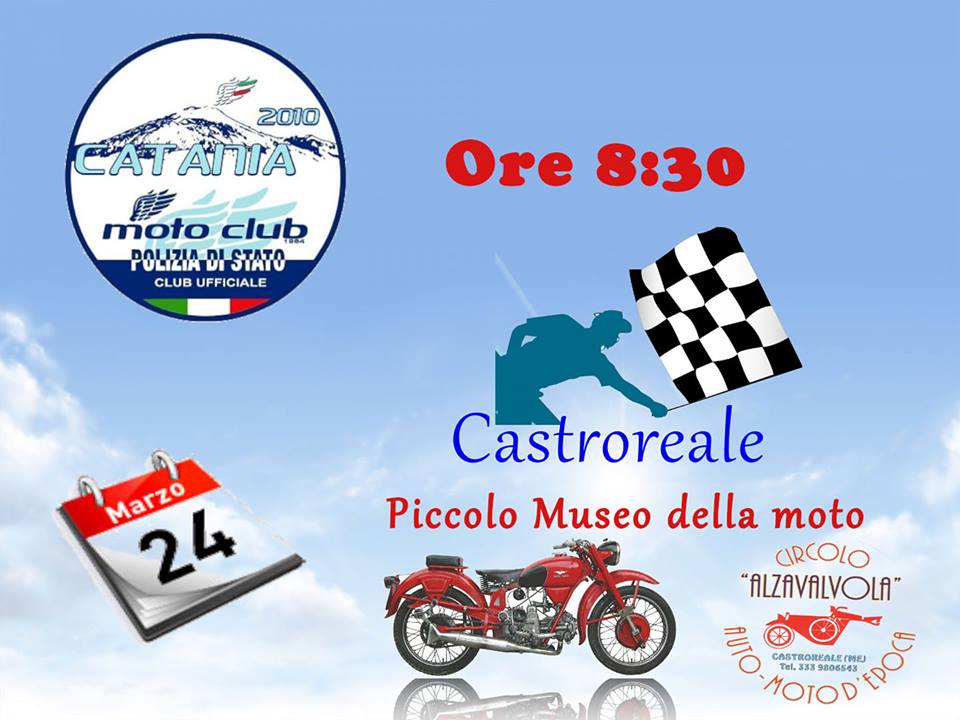 Castroreale. Il Moto Club Polizia di Stato di Catania in visita al Piccolo Museo della Moto