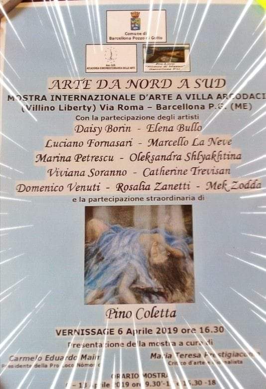 Barcellona PG. La Mostra Internazionale “Arte da Nord a Sud” al Villino Liberty “Foti-Arcodaci”