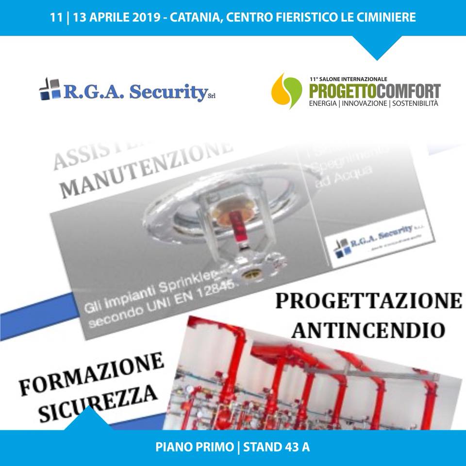 Al 1° Salone Mediterraneo EcoMed Green Expo – Progetto Confort al “Centro fieristico Le Ciminiere” anche RGA Security 