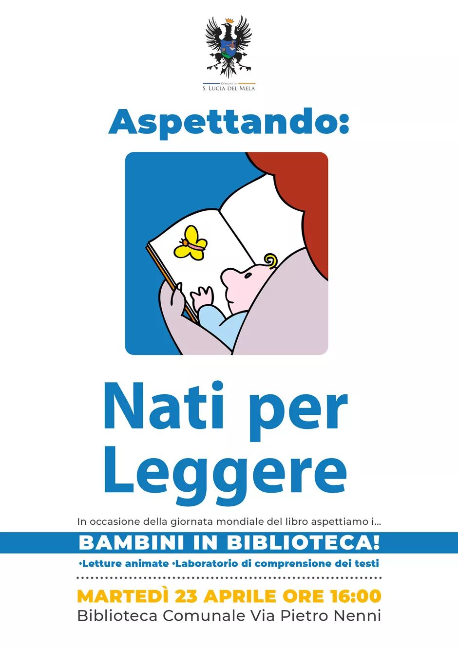 S. Lucia del Mela. Incontro con i bambini nella cornice di “Nati per leggere”