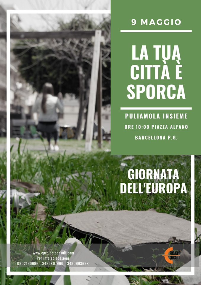 Barcellona PG. “La Tua Città è Sporca” iniziativa di EprojectConsult: “Pulire luoghi e coscienze, vivere in una città pulità è diritto di tutti”