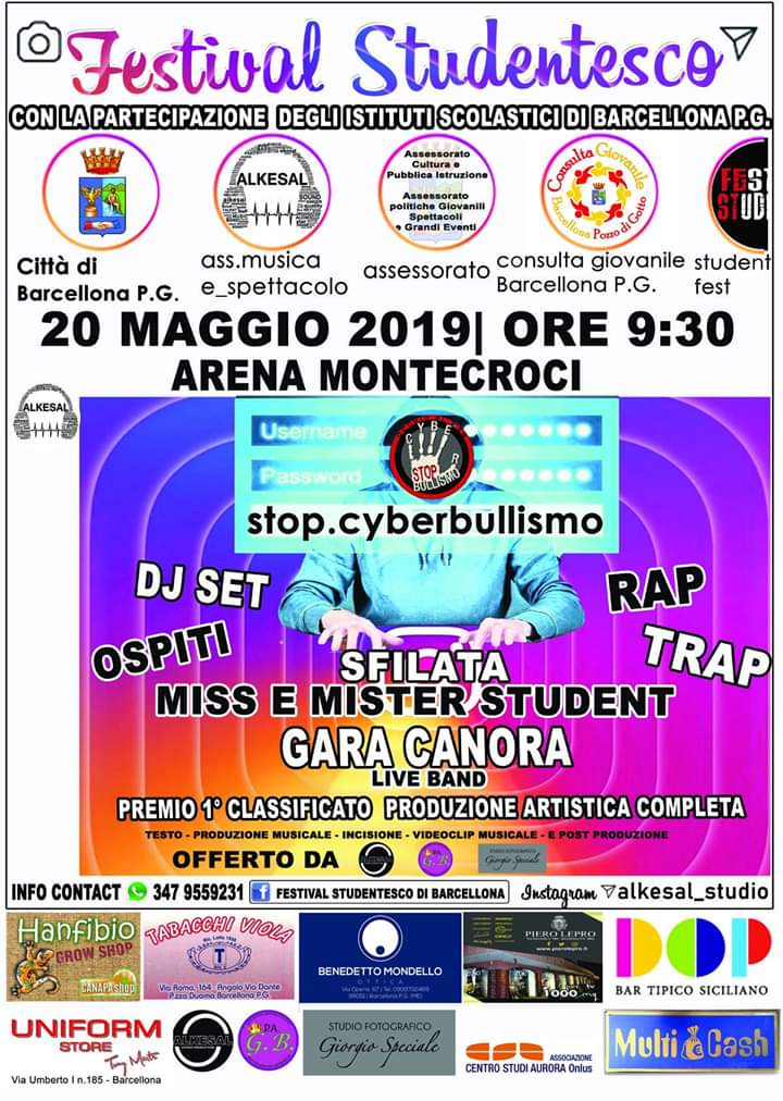 Barcellona PG. Il Festival Studentesco il 20 maggio all’Arena Montecroci