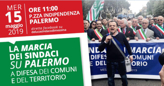 Città Metropolitane e Liberi Consorzi, anticipata al 15 maggio la marcia dei Sindaci a Palermo